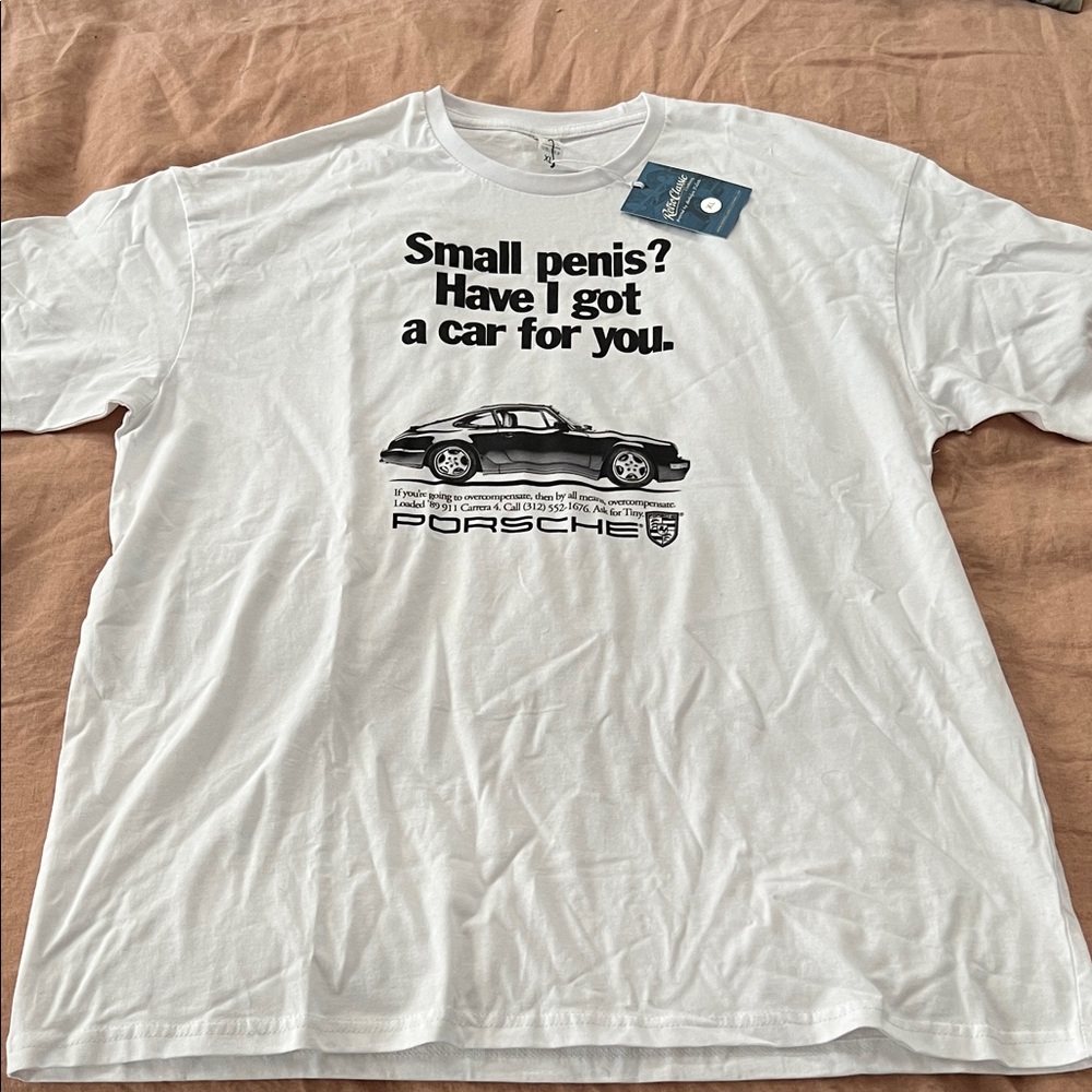 White Porsche Graphic Short Sleeve Tee